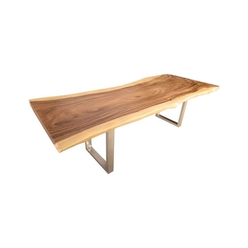 Mulyoharjo Furniture Straight Natural Slab Dining Table 1529