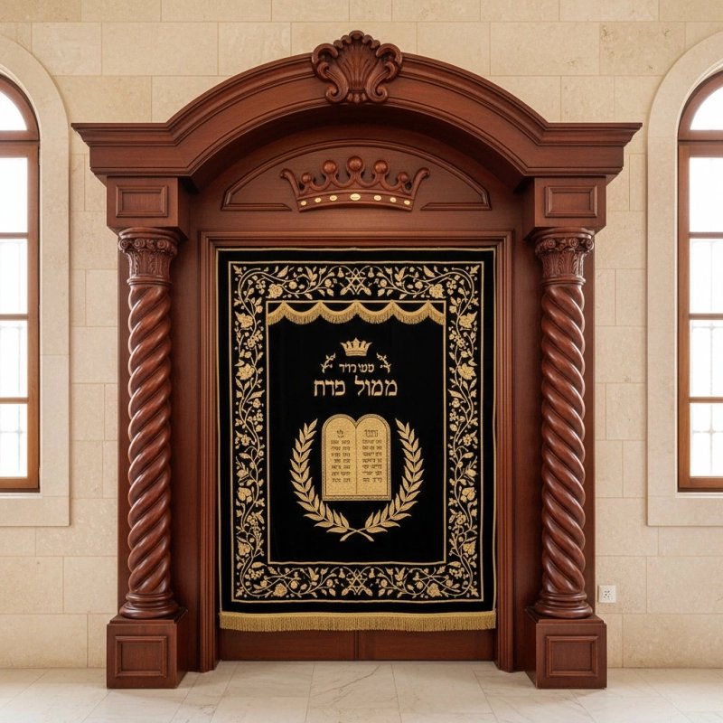 Exquisite Handcrafted Aron Kodesh Holy Ark Solid Wood Synagogue Furniture by Premium Manufacturer Torah Ark for Sacred Spaces Exquisite Handcrafted Aron Kodesh Holy Ark Solid Wood Synagogue Furniture by Premium Manufacturer Torah Ark for Sacred Spaces