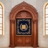 Exquisite Hand-Carved Aron Kodesh, Premium Synagogue Furniture by Master Craftsmen, Superior Quality Wood Torah Ark Supplier