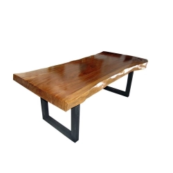 Mulyoharjo Furniture Natural Wood Slab Dining Table 1531