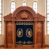 Luxurious Hand-Carved Solid Wood Aron Kodesh Synagogue Furniture by Premier Manufacturer, Timeless Craftsmanship