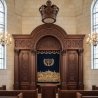 Exquisite Hand-Carved Aron Kodesh - Premium Solid Wood Holy Ark by Renowned Synagogue Furniture Manufacturer