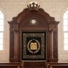Handcrafted Ornate Wood Aron Kodesh, Traditional Synagogue Holy Ark Cabinet, Premium Manufacturer Quality