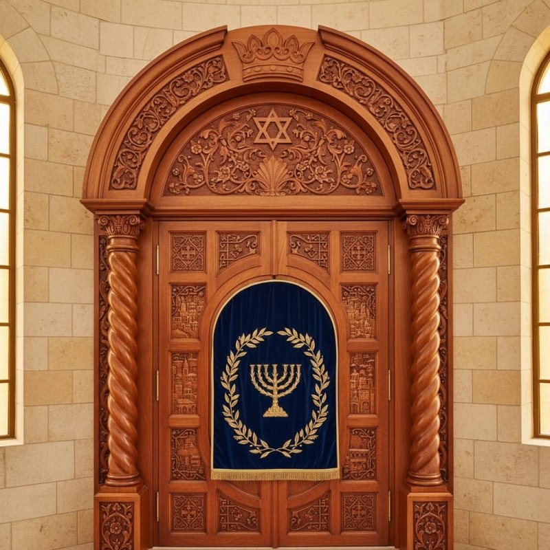 Premium Hand-Carved Wooden Aron Kodesh Exquisite Synagogue Furniture Supplier & Manufacturer Custom Sanctuary Ark Production Premium Hand-Carved Wooden Aron Kodesh Exquisite Synagogue Furniture Supplier & Manufacturer Custom Sanctuary Ark Production