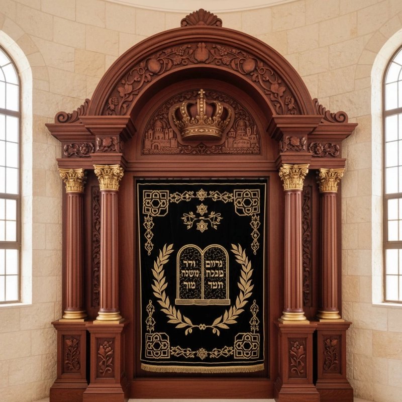 Mastercrafted Hand-Carved Aron Kodesh Holy Ark - Premium Synagogue Wood Furniture by Leading Manufacturers, Superior Production Mastercrafted Hand-Carved Aron Kodesh Holy Ark - Premium Synagogue Wood Furniture by Leading Manufacturers, Superior Production