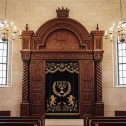 Exquisite Hand-Carved Aron Kodesh Torah Ark Premium Synagogue Furniture by Master Craftsmen Expertly Manufactured & Supplied