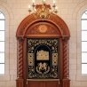 Premium Hand-Carved Wooden Aron Kodesh - Exquisite Holy Ark, Synagogue Furniture by Leading Manufacturer & Supplier.