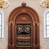 Exquisite Handcrafted Aron Kodesh Premium Solid Wood Synagogue Ark Manufacturer Quality Sacred Furniture