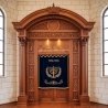 Exquisite Solid Wood Aron Kodesh Shul Furniture by Premier Manufacturer - Ornate Hand-Carved Holy Ark