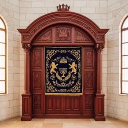 Exquisite Solid Wood Aron Kodesh Hand-Carved Synagogue Holy Ark Premium Manufacturer Quality & Supplier Excellence