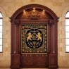 Exquisite Hand-Carved Aron Kodesh for Synagogue Ornate Solid Wood Holy Ark by Premier Furniture Manufacturer