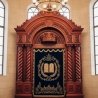 Handcrafted Aron Kodesh: Premium Synagogue Holy Ark, Ornate Wood & Embroidered Velvet, Manufacturer & Supplier Quality