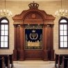 Premier Manufacturer's Hand-Carved Aron Kodesh Holy Ark - Exquisite Ornate Hardwood Synagogue Furnishing
