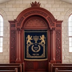 Custom Carved Solid Wood Aron Kodesh for Synagogue Sanctuary - Premium Manufacturer Quality Torah Ark Supplier