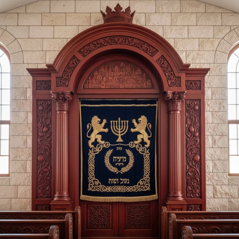 Custom Carved Solid Wood Aron Kodesh for Synagogue Sanctuary - Premium Manufacturer Quality Torah Ark Supplier Custom Carved Solid Wood Aron Kodesh for Synagogue Sanctuary - Premium Manufacturer Quality Torah Ark Supplier