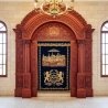 Masterfully crafted Aron Kodesh with Jerusalem embroidery for synagogues | Premium quality synagogue furniture manufacturer.