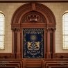 Elegant Traditional Aron Kodesh crafted from premium hardwood, a masterpiece of synagogue furniture design.