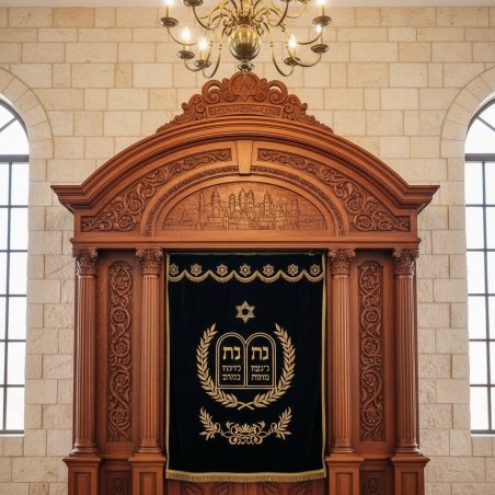 Magnificent Handcrafted Aron Kodesh Holy Ark | Premium Synagogue Furniture Manufacturer.