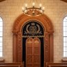 Exquisite Handcrafted Aron Kodesh: A Masterpiece of Sacred Synagogue Furniture by Our Premier Manufacturer.