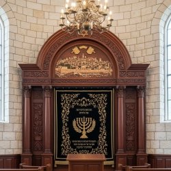 Masterfully Crafted Aron Kodesh: Premium Synagogue Furniture by a Leading Manufacturer and Supplier.