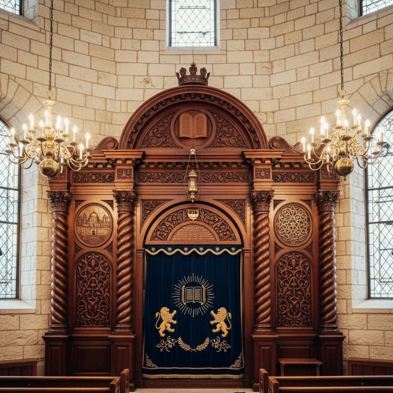 Handcrafted Aron Kodesh: Premium Wood Carvings, Velvet Parochet, Synagogue Furniture by Expert Manufacturers. Handcrafted Aron Kodesh: Premium Wood Carvings, Velvet Parochet, Synagogue Furniture by Expert Manufacturers.