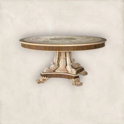 Wooden Round Dining Table 1585 Mulyoharjo Furniture Supplier