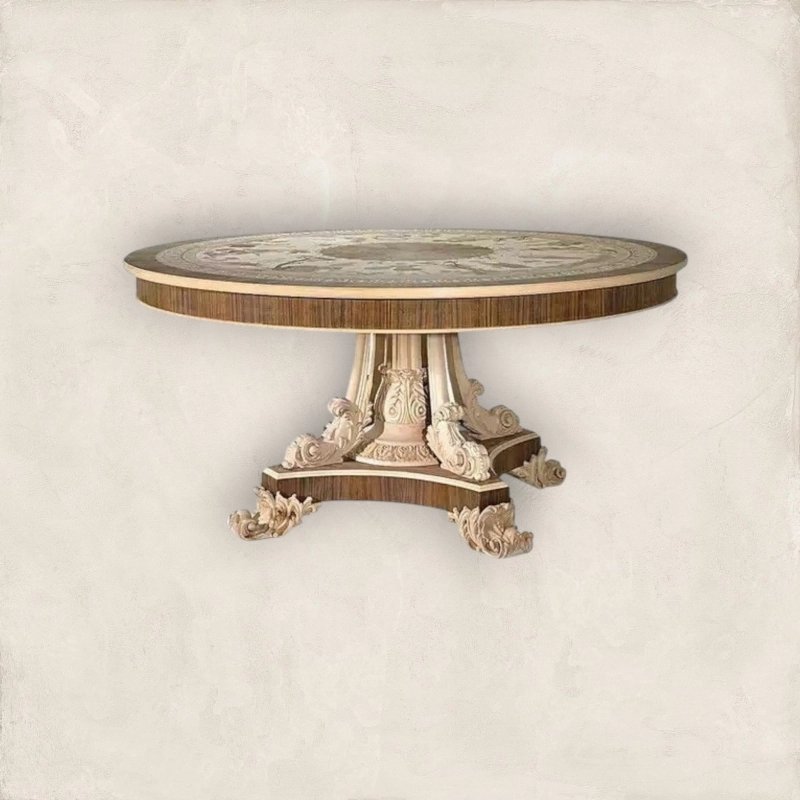 Wooden Round Dining Table 1585 Mulyoharjo Furniture Supplier Wooden Round Dining Table 1585 Mulyoharjo Furniture Supplier