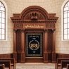 Grand Handcrafted Aron Kodesh: Ornate Synagogue Ark by Leading Furniture Manufacturer, showcasing superior production value.