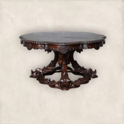 French Round Dining Table 1588 Mulyoharjo Furniture Supplier