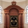 Exquisite Hand-Carved Aron Kodesh: Premium Synagogue Furniture, Masterfully Manufactured for Sacred Spaces.