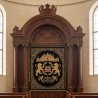 Exquisitely Hand-Carved Aron Kodesh: Premium Solid Hardwood Synagogue Furniture by Leading Manufacturer.