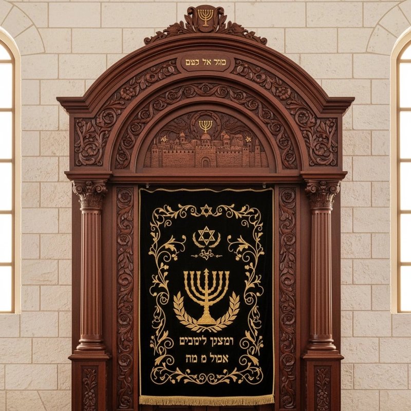 Exquisite Hand-Carved Aron Kodesh for Synagogues | Premium Manufacturer Quality Exquisite Hand-Carved Aron Kodesh for Synagogues | Premium Manufacturer Quality