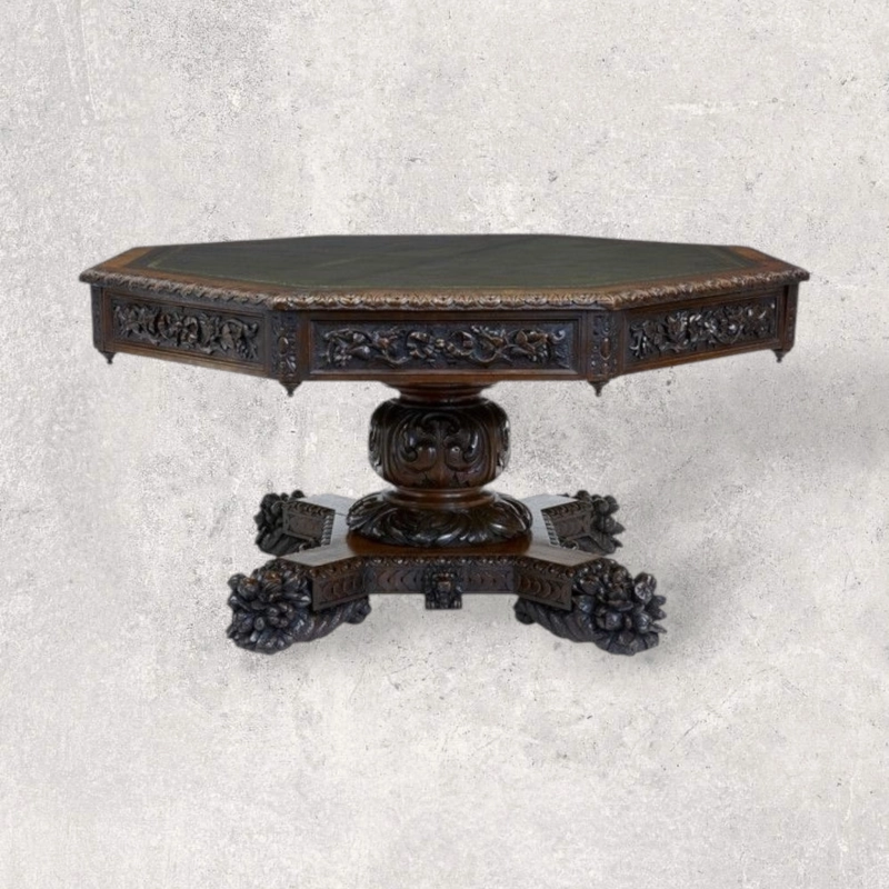 Carved Dining Table 1605 Mulyoharjo Furniture Supplier