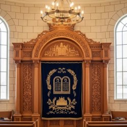 Mastercrafted Solid Wood Aron Kodesh - Premium Synagogue Holy Ark Furniture - Superior Craftsmanship & Design Excellence