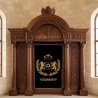 Exquisite solid wood Aron Kodesh, a symbol of premium synagogue furniture manufacturing and timeless craftsmanship.