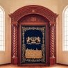 Premium Hand-Carved Aron Kodesh - Traditional Synagogue Holy Ark - Exceptional Quality Furniture.