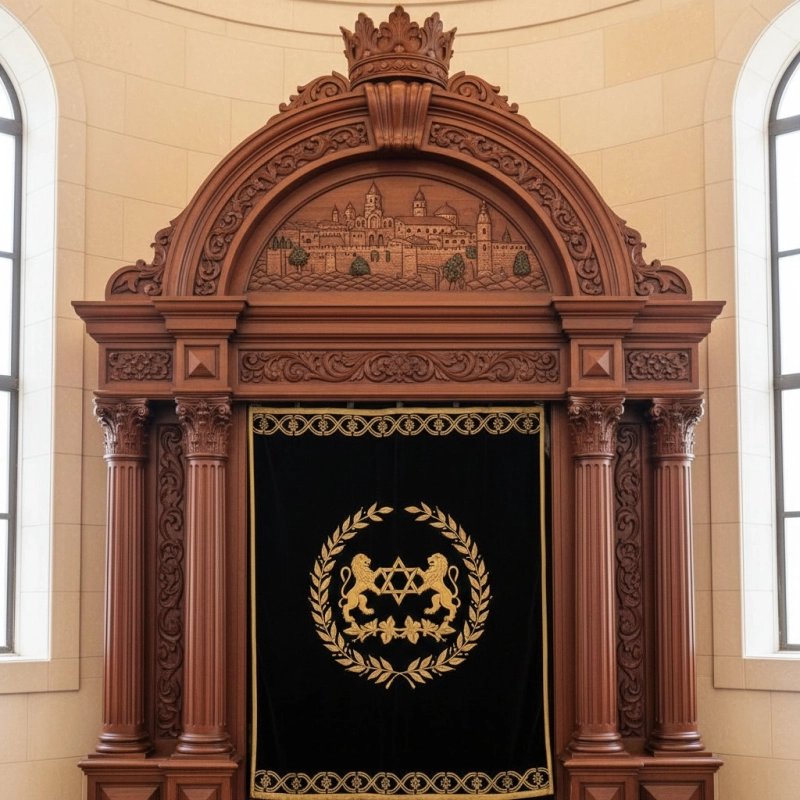 Premium Hand-Carved Aron Kodesh Torah Ark | Synagogue Furniture Manufacturing Excellence Premium Hand-Carved Aron Kodesh Torah Ark | Synagogue Furniture Manufacturing Excellence