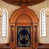 Premium Hand-Carved Aron Kodesh: Sacred Artistry for Synagogues, Expertly Manufactured.