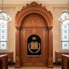 Ornate Handcrafted Aron Kodesh Holy Ark | Premium Solid Wood & Velvet Synagogue Furniture | Manufacturing Excellence