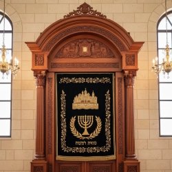 Masterfully Handcrafted Aron Kodesh Synagogue Ark by Premier Furniture Manufacturer.
