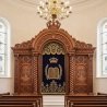 Masterfully crafted Aron Kodesh for synagogues, featuring exquisite solid wood carving and superior manufacturing quality.