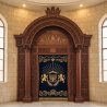 Ornate Hand-Carved Aron Kodesh: Solid Wood Synagogue Holy Ark by Premium Furniture Manufacturer.