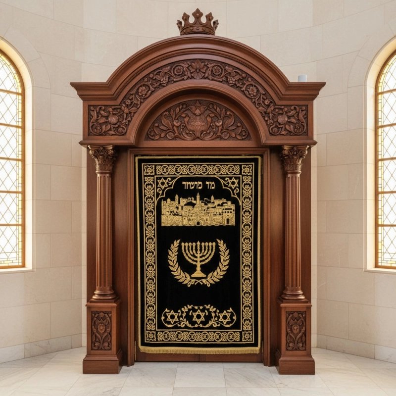 Magnificent Solid Wood Aron Kodesh: Unparalleled Craftsmanship for Sacred Spaces by Expert Furniture Manufacturers. Magnificent Solid Wood Aron Kodesh: Unparalleled Craftsmanship for Sacred Spaces by Expert Furniture Manufacturers.