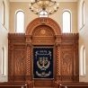Magnificent hand-carved Aron Kodesh, embodying superior manufacturing and spiritual artistry for synagogues.