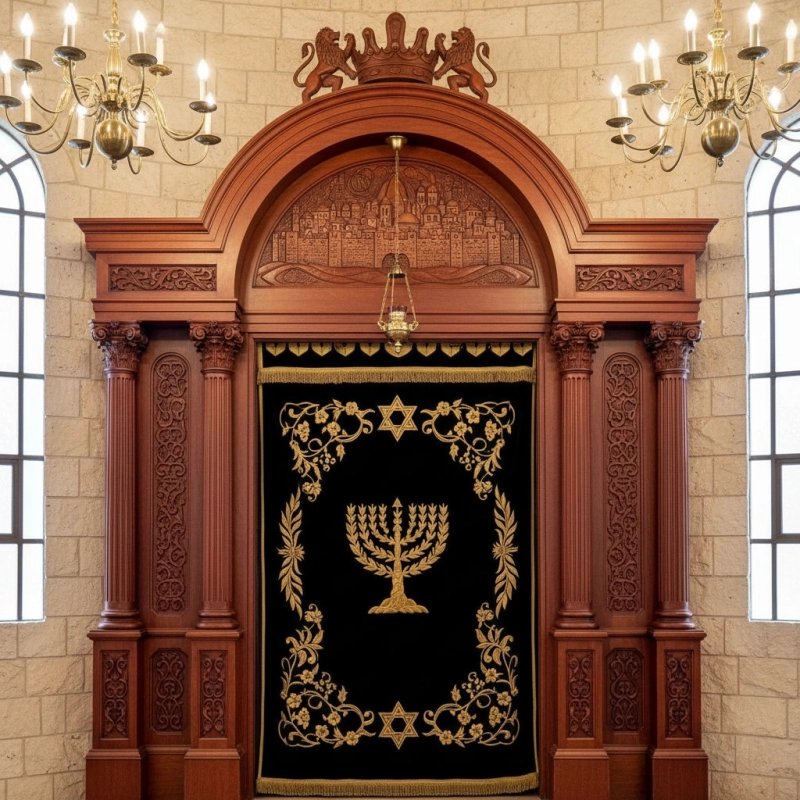 Premium Carved Wooden Aron Kodesh Holy Ark for Synagogue | Expertly Manufactured Religious Furniture Premium Carved Wooden Aron Kodesh Holy Ark for Synagogue | Expertly Manufactured Religious Furniture