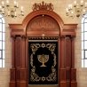 Premium Carved Wooden Aron Kodesh Holy Ark for Synagogue | Expertly Manufactured Religious Furniture