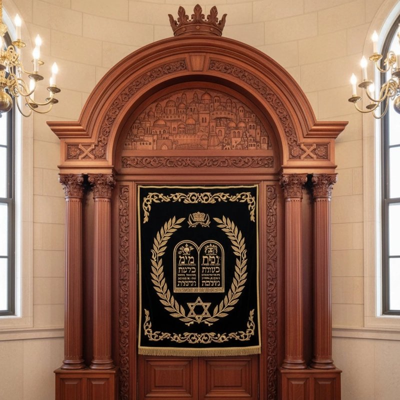 Exquisite Hand-Carved Aron Kodesh | Premium Synagogue Ark by Leading Manufacturer. Exquisite Hand-Carved Aron Kodesh | Premium Synagogue Ark by Leading Manufacturer.