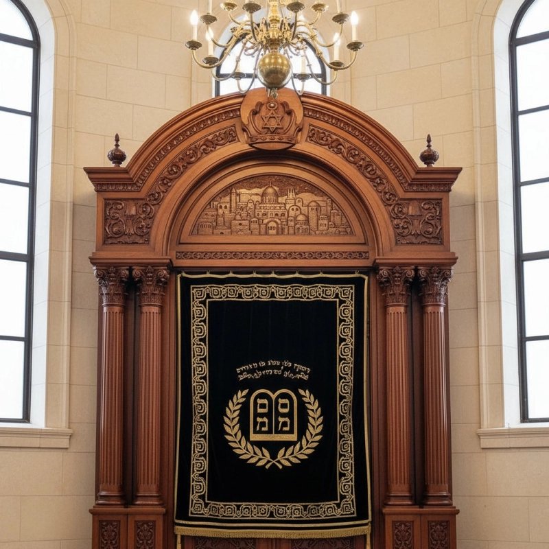 Premium Hand-Carved Wooden Aron Kodesh for Synagogues | High-Quality Manufacturing & Supplier Premium Hand-Carved Wooden Aron Kodesh for Synagogues | High-Quality Manufacturing & Supplier
