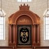Premium Handcrafted Wooden Aron Kodesh Synagogue Furniture, Manufacturer's Masterpiece, Classic Jewish Holy Ark Design