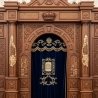 Exquisite Hand-Carved Mahogany Wood Aron Kodesh Torah Ark by Mulyoharjo Furniture